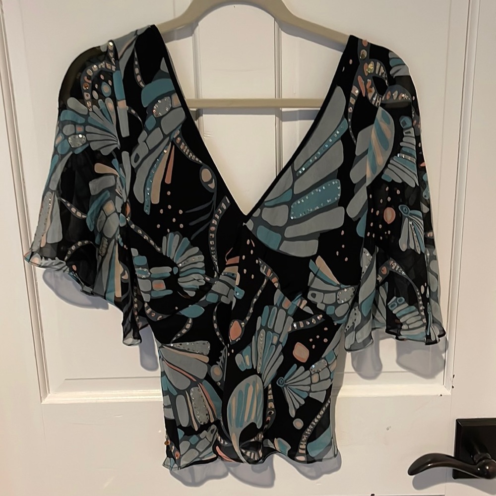 Vintage Temperley Silk Shirt UK 10